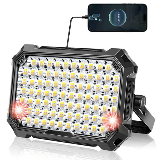 Rechargeable LED Work Light 12000mAh, 10000LM Portable Magnetic Work Light 320 LED, 4 Modes, Adjustable Stand for Mechanics, Camping,Fishing, Car Repair, Tool Gifts for Men Dad Him