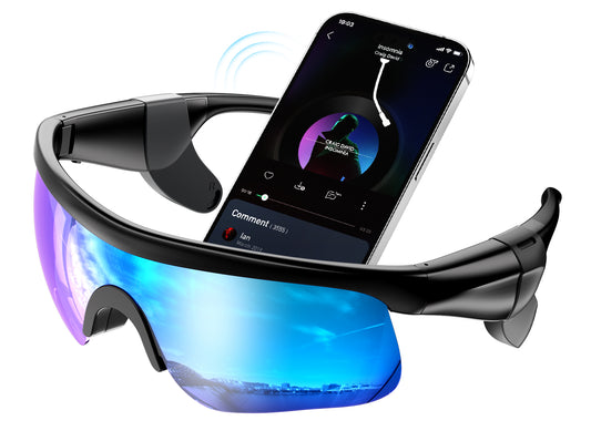 Smart Glasses, Polarized Sunglasses for Men & Women with Bluetooth Speaker, UV Protection, Built-in Mic, Wireless Music & Calls, Magnetic Charging, Smart Sunglasses for Cycling, Running