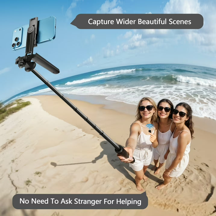 Tripod for iPhone, Phone Tripod & Selfie Stick for iPhone with Remote, 71" Extendable Portable Phone Tripod Stand, 360° Rotating Cell Phone Holder for Video Recording, Compatible with Android